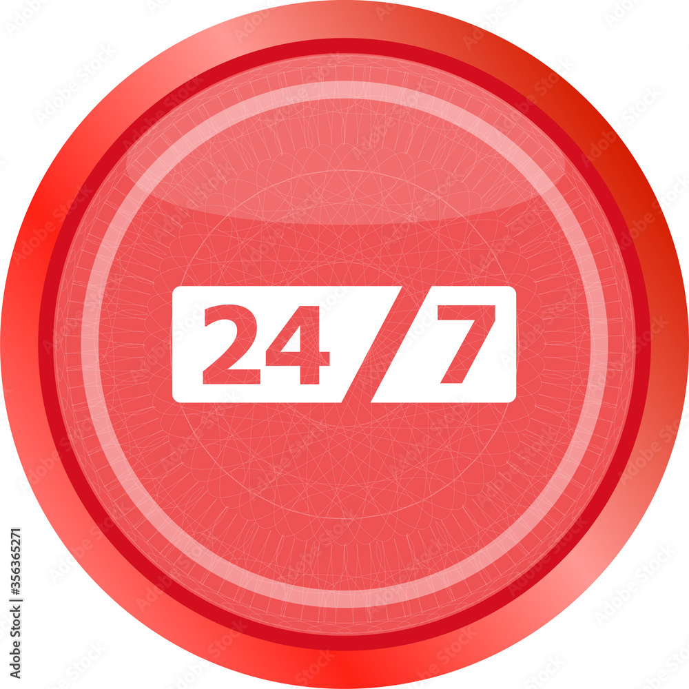 Poster service and support for customers. 24 hours a day and 7 days a week icon