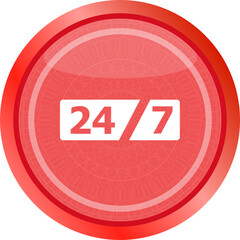 Service and support for customers. 24 hours a day and 7 days a week icon