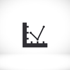 Graph Chart  icon. Vector  Eps 10 . Lorem Ipsum Flat Design