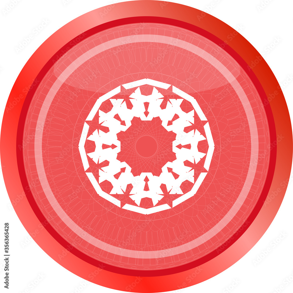 Poster design elements, web icon button isolated on white button