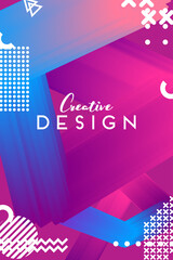 Modern abstract cover. Futuristic design. Colorful geometric gradient background. Fluid shapes composition. Eps10 vector.