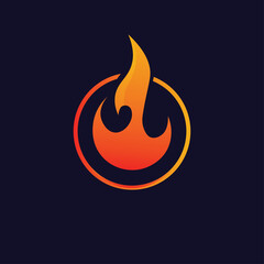 modern fire logo template