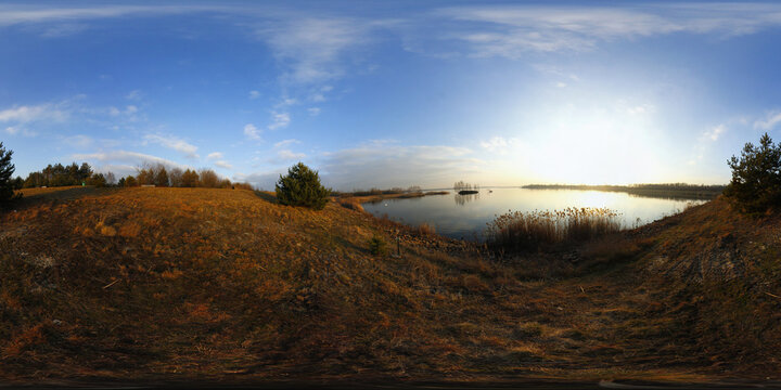 Lake in The Autumn HDRI Panorama