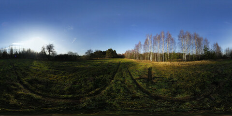 Obraz premium Meadows in Autumn HDRI Panorama