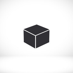 Cube icon. square. box. vector cube. drawer icon. cube in a flat style. eps 10 drawer icon