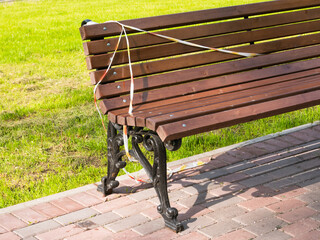 Shop with the rest of the prohibition tape - quarantine ends after the end of the coronavirus pandemic