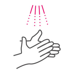 icon hand hands disinfection sanitizer wash pink