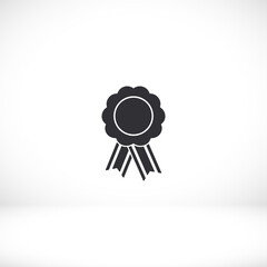  badge with ribbons icon. Vector  Eps 10 . Lorem Ipsum Flat Design