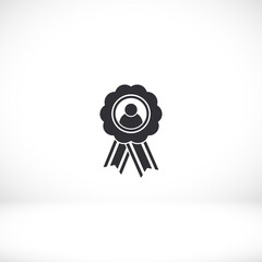 Icon in trendy flat style. with ribbon man icon. EPS 10 vector ribbon. Flat design lorem ipsum man