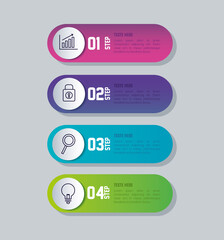 infographic template with business icons concept vector illustration design