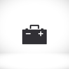 car battery icon. battery for car. EPS 10 vector flat design. the work is done for your use for your purposes and purposes.