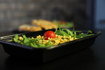 Eggs salad with tomato