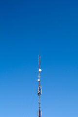 Telecommunication Tower with clear sky in the backgorund