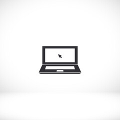 laptop cursor icon vector . Lorem Ipsum Flat Design