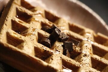 close up waffle