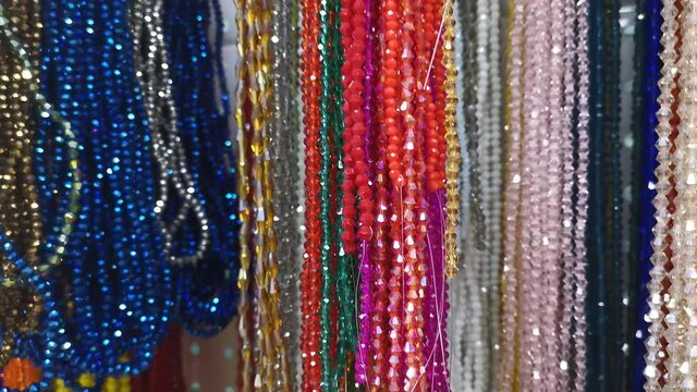 Background with colorful shiny beads