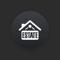 Real Estate -  Matte Black Web Button
