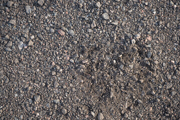 Background image of the surface of a gravel walking path
