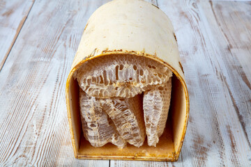 Organic honeycomb (Turkish Karakovan Honey). Karakovan natural honeycomb made in nature.