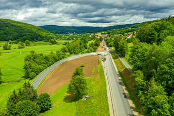 Baustelle Bundesstrasse bei Bad Brückenau