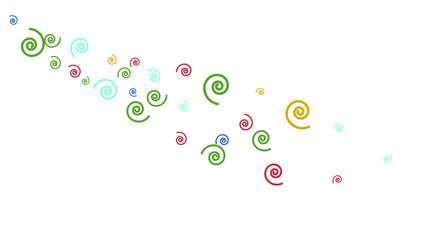 Festive Background with Colorful spirals. Trendy Pattern for Postcard, Print, Banner or Poster. Pretty spirals For Party Decoration, Wedding, Birthday or Anniversary Invitation. Vector
