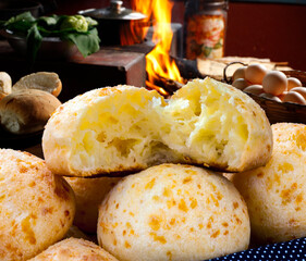 Brazilian snack, traditional cheese bread
