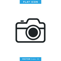 Camera icon vector logo design template