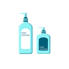 Hand sanitizer gel, spray, vector illustration. For washing hands.