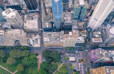 Fototapeta premium aerial view of the city