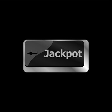 Jackpot text on compuetr keyboard key button