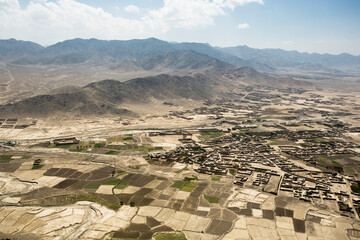 mountain lines was look dry due to hot season, Kabul Afghanistan