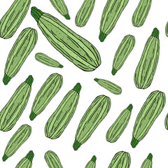 Seamless zucchini pattern