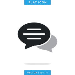 Speech Bubble Icon Vector Design Template. Chat Sign. 