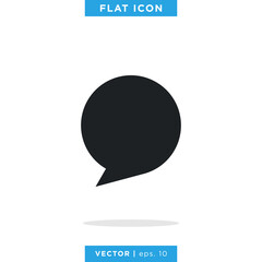Speech Bubble Icon Vector Design Template. Chat Sign. 