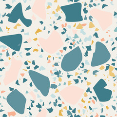 Terrazzo seamless pattern. Abstract background. bright hues