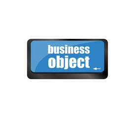 business object - social concepts on computer keyboard, business concept