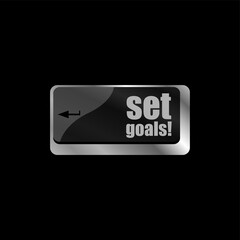 set goals button on keyboard - business concept