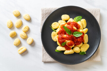 gnocchi in tomato sauce with cheese