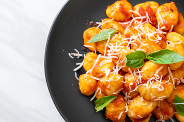 gnocchi in tomato sauce with cheese