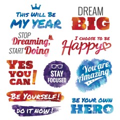 set of motivational quotes