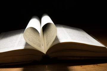 Buch mit Liebesherz