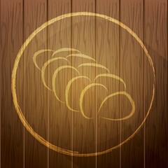 challah bread on wooden background