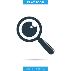 Magnifying glass icon vector logo design template