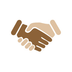 Handshake. Business concept Handshake. Black lives matter logo. Handshake white with black man. Vector illustration