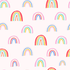 cute seamless pattern with rainbows for children textile anfd fabric prints, wallpapers, scrabpooking, backgrounds, wrapping papers, bedding, etc.