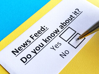 One person is answering question about news feed.