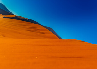 Naklejka na ściany i meble Spectacular morning sunrise at Sossusvlei in the Namib Desert