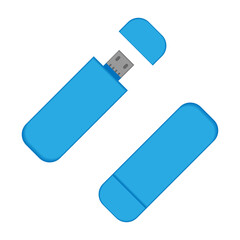 Flash drive USB. Memory for the computer. Flat style