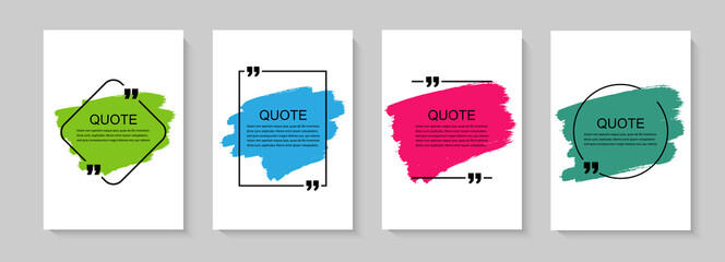 Inspirational quote for your opportunities. Speech bubbles with quote marks. Vector illustration