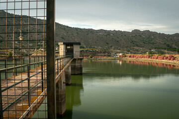 Landscape and surroundings of the Mayes Reservoir in Murcia. Spa